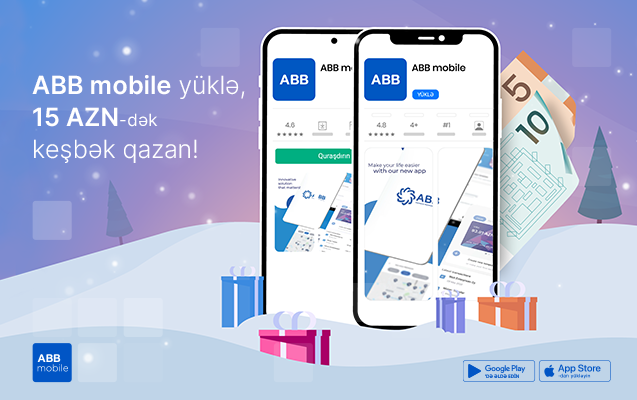 ABB mobile ilə ödəniş et, 15 AZN-dək keşbək qazan!