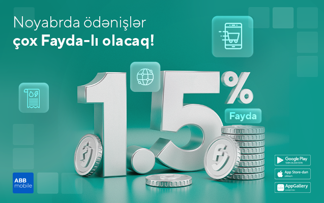 Noyabrda ödənişlər çox Fayda-lı olacaq