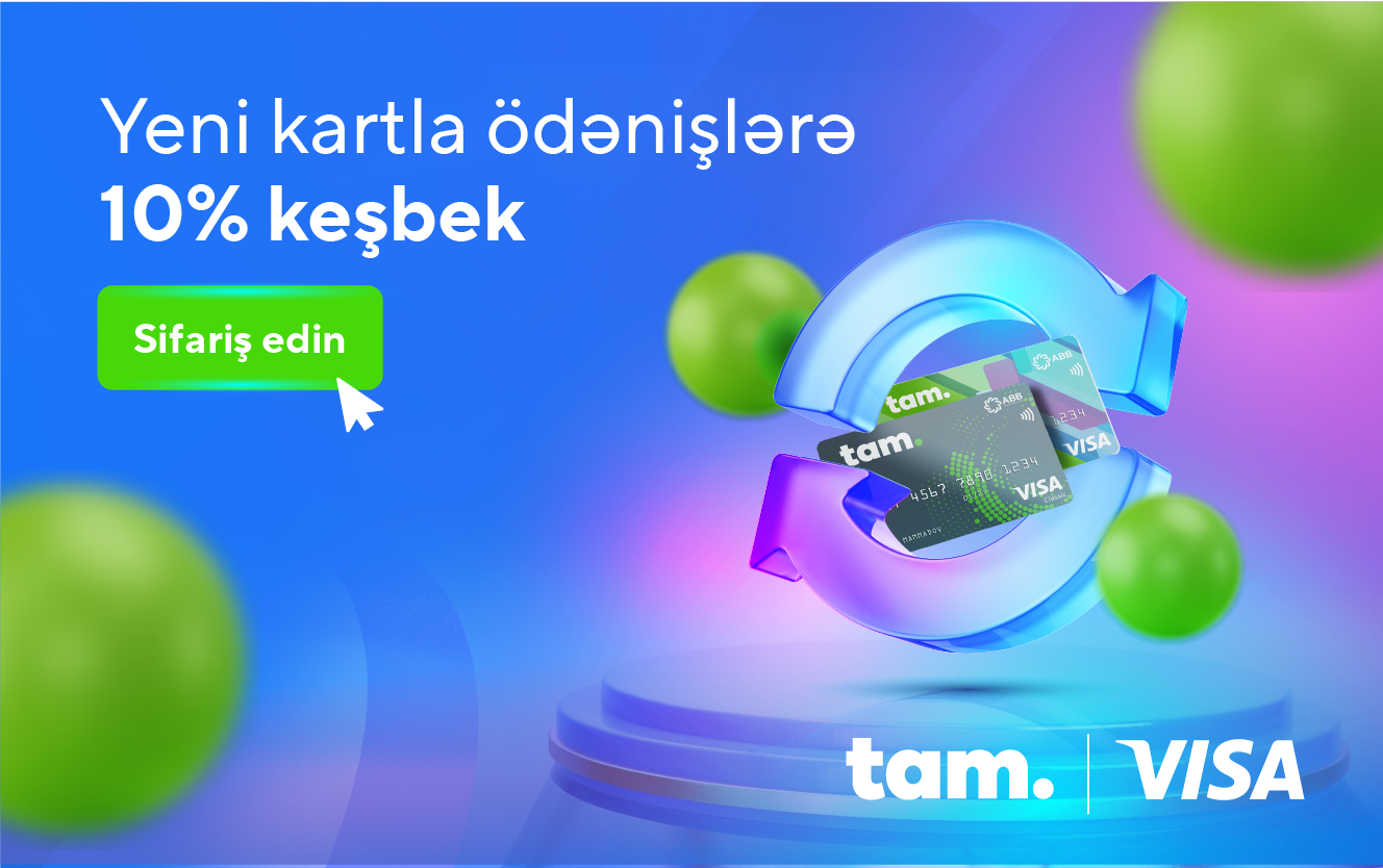 Yeni taksit kartı sahiblərinə 10% keşbek
