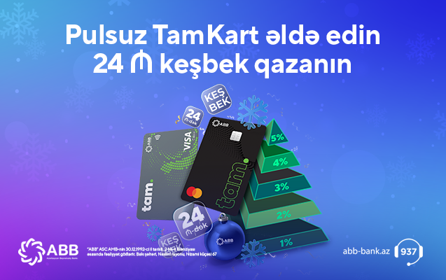 2024-ü TamKart ilə qarşılayın! 🎄