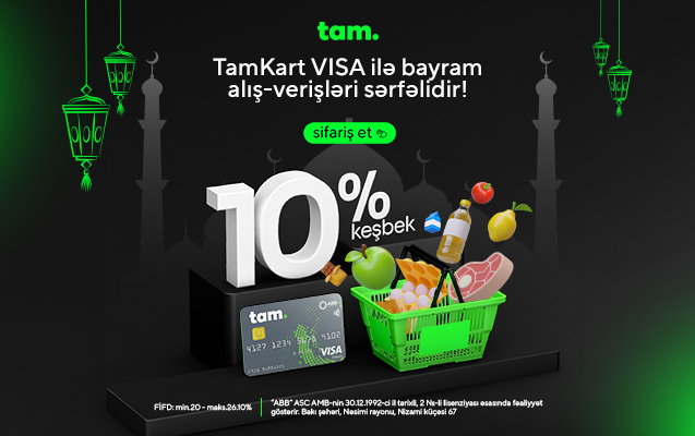 TamKartdan Bayram Alış-Verişinizə 10% Keşbek