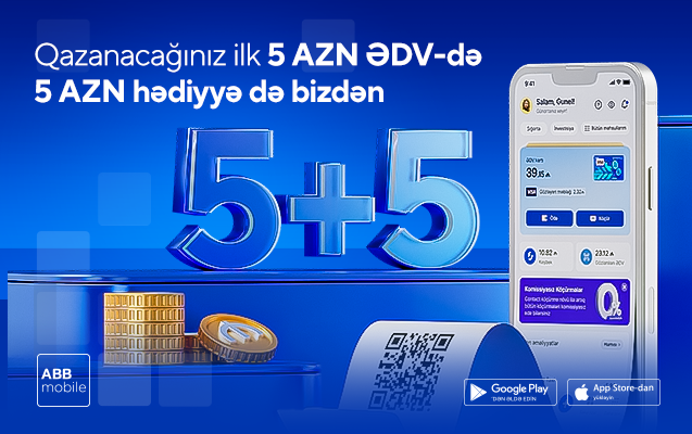 5 AZN ƏDV geri al məbləğinə 5 AZN hədiyyə