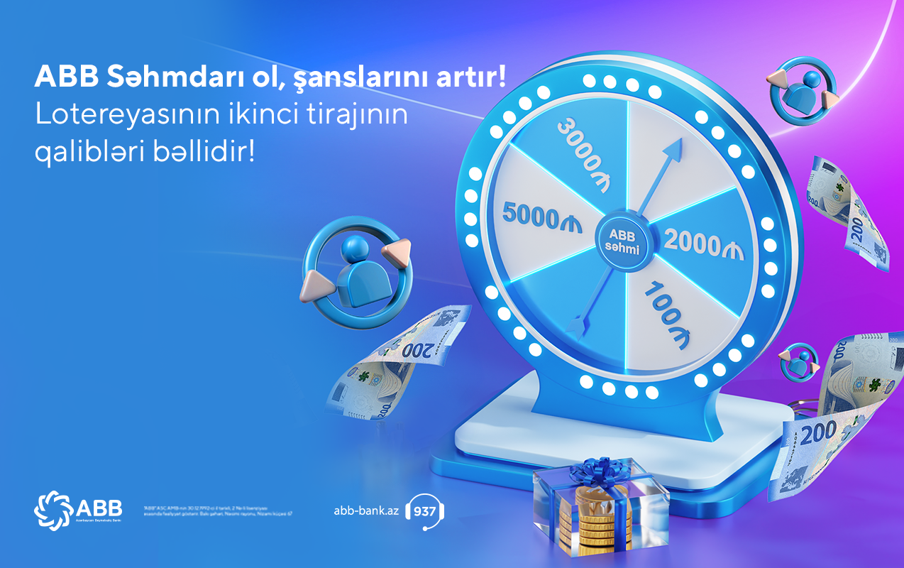 “ABB Səhmdarı ol, şanslarını artır” lotereyasının ikinci tirajının qalibləri bəllidir!