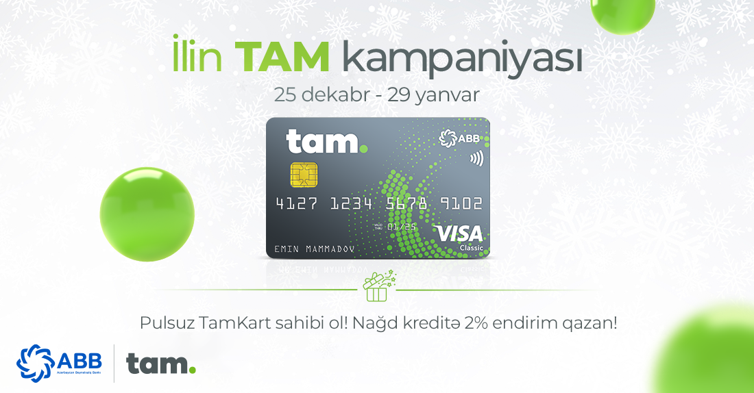 TamKartı pulsuz almaq fürsəti