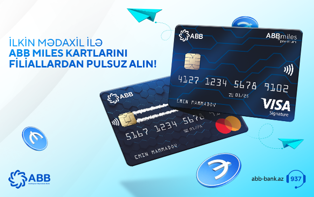 İlkin mədaxillə ödənişsiz ABB Miles kartları