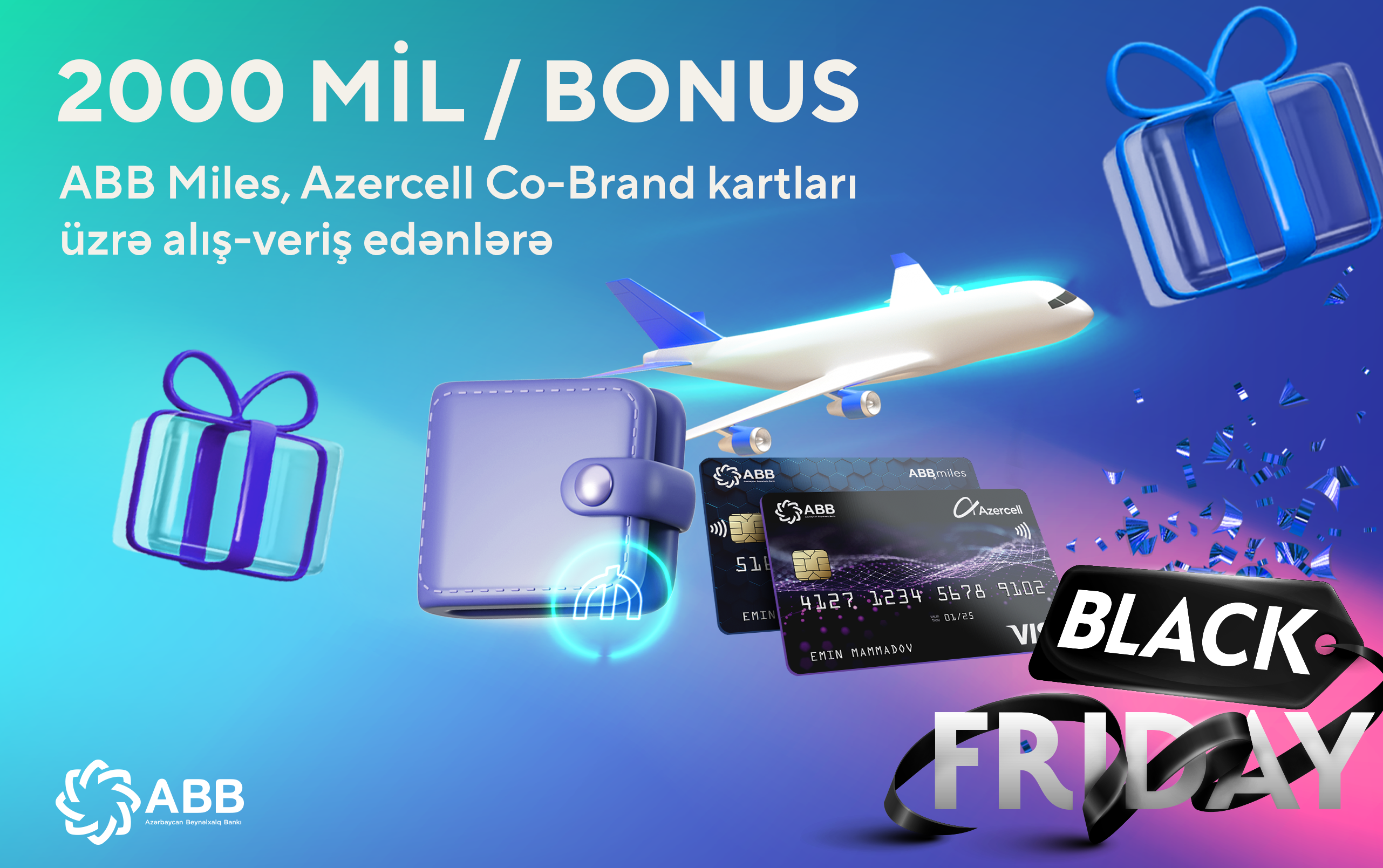 ABB Miles və Azercell kobrend kartları ilə alış-veriş edənlərə hədiyyələr!