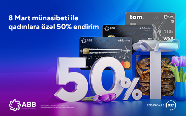 Qadınlara özəl 50% endirim!