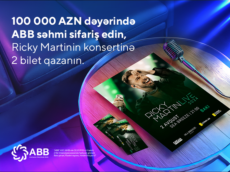 ABB-dən Ricky Martinin konsertinə 2 bilet!