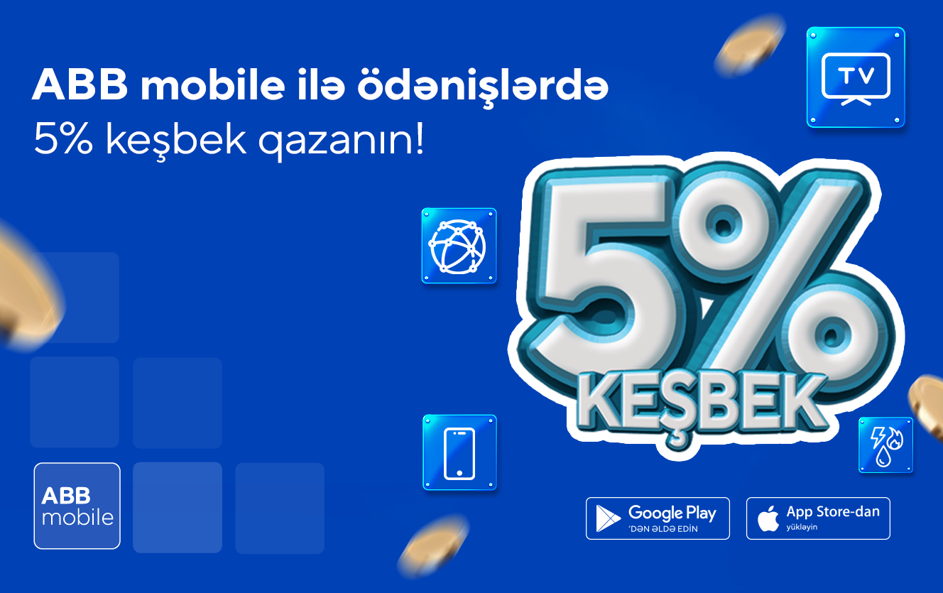 Ödənişlərə 5% keşbek