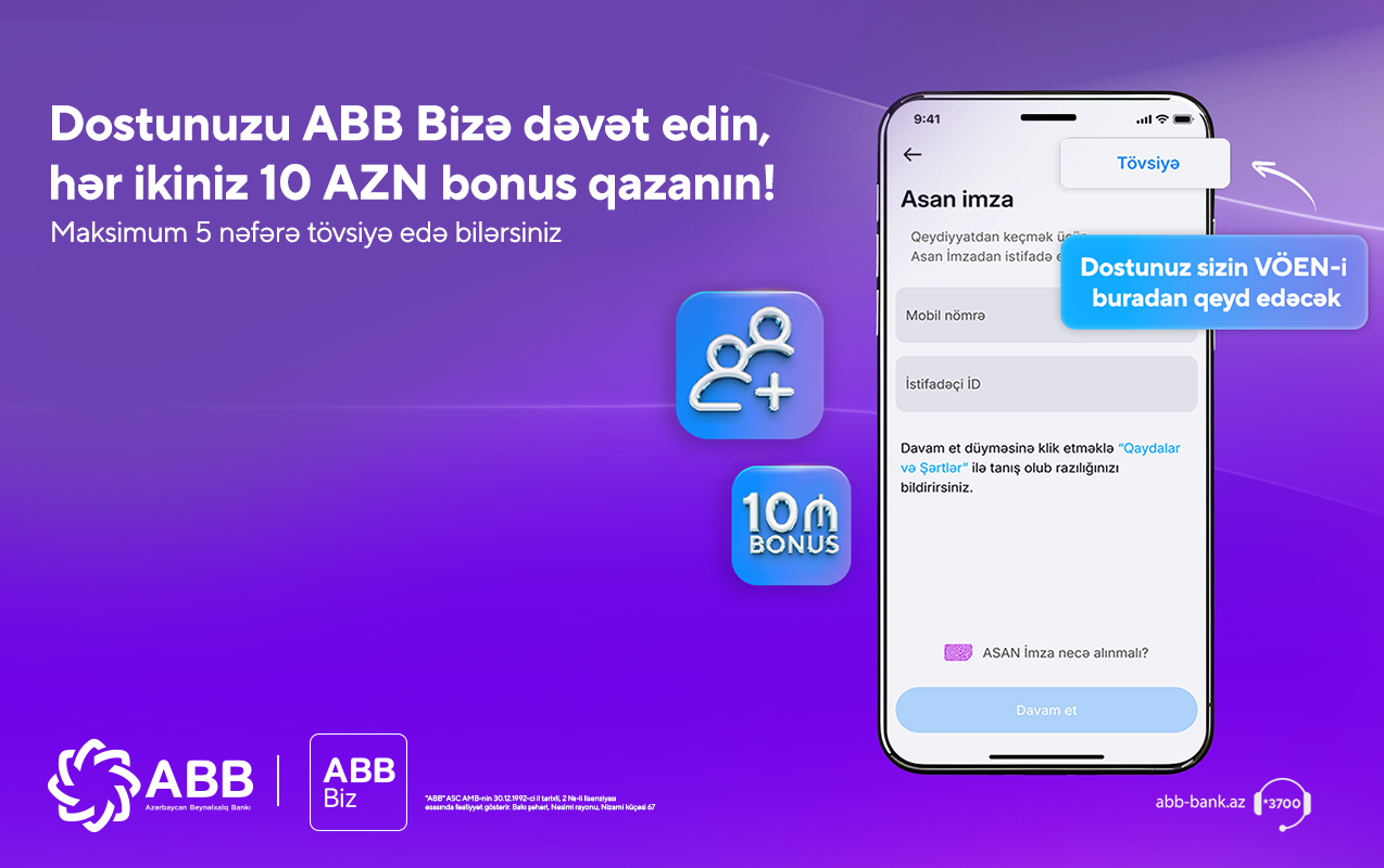 ABB Biz - Dostunu dəvət et kampaniyası