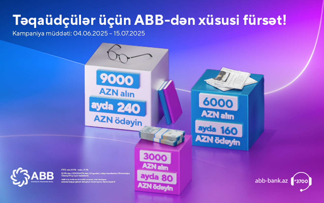 Təqaüdçülər üçün sərfəli nağd kredit